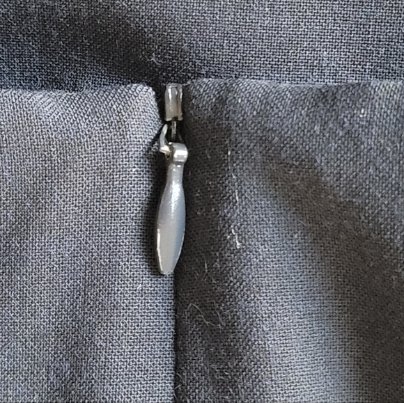 Navy Blue Square Neck Sheath Dress - Picture 10 of 15